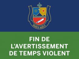 16 JUIN | FIN DE L'AVERTISSEMENT DE TEMPS VIOLENT