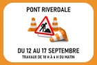 Pont Riverdale | Travaux de la surface de roulement 