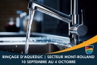 Programme de rinçage des conduites d’aqueduc | Secteur Mont-Rolland
