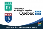 Ministère des Transports - Travaux sur l’autoroute 15 et le boulevard de Sainte-Adèle