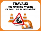 Jusqu'au 15 août | Travaux de réfection et d'ajout de trottoirs - boulevard de Sainte-Adèle et Maurice-Aveline