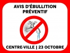 23 octobre | Avis d'ébullition préventif - Tous les secteurs de la Ville ayant accès à l'aqueduc sauf Mont-Rolland