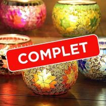 *** COMPLET *** Création de bougeoir en mosaïque