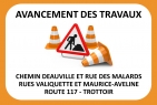 Avancement des travaux | Chemin Deauville/Malards – Rues Valiquette/Maurice-Aveline et route 117 