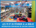 Les 19 et 20 février | Interruption temporaire des services - Bibliothèque Claude-Henri-Grignon