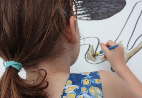 Une artiste à l'oeuvre