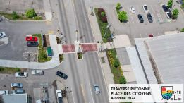 Une subvention gouvernementale pour la traverse piétonne devant la Place des citoyens