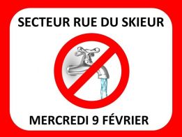 9 février | Travaux et coupure d'eau - Secteur rue du Skieur