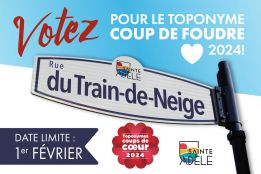 Toponyme coup de foudre 2024 | rue du Train-de-neige