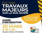 Soirée d’information | Été 2025 : travaux majeurs sur la rue Morin