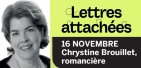 Lettres attachées | Atelier de création littéraire avec Chrystine Brouillet, romancière